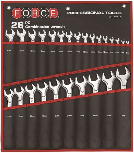Force 5261C Combination wrench set 26pc