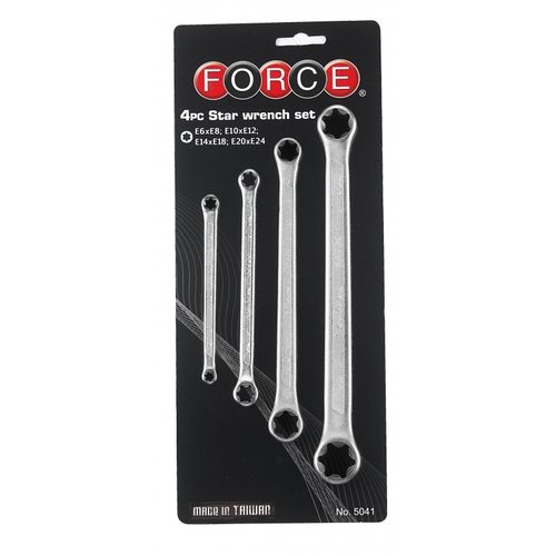 Force 5041 Star wrench set 4pc