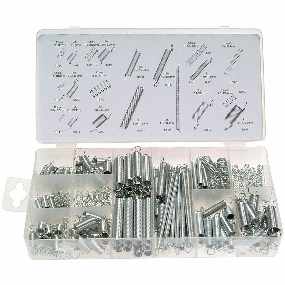 200Pcs Small Spring Assortment Set Kit Steel Compression Extension Coil 