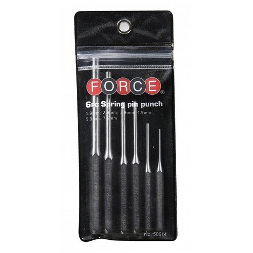 Force 50614 Spring pin punch set 6pc