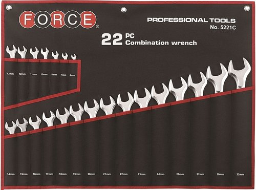 Force 5221C Combination wrench set 22pc