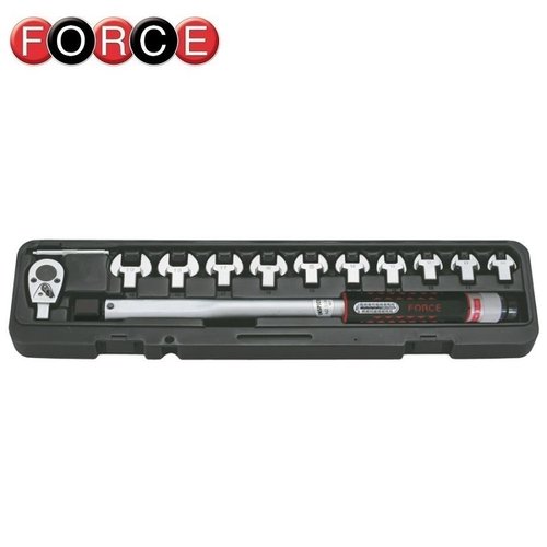 Force 64715 Head-interchangeable torque wrench & spanner set 12pc