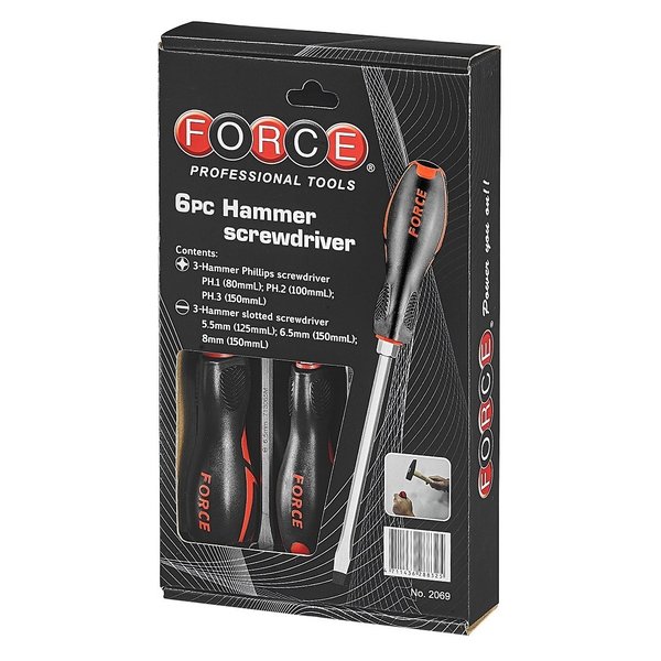 Force 2069 Hammer screwdriver set 6pc