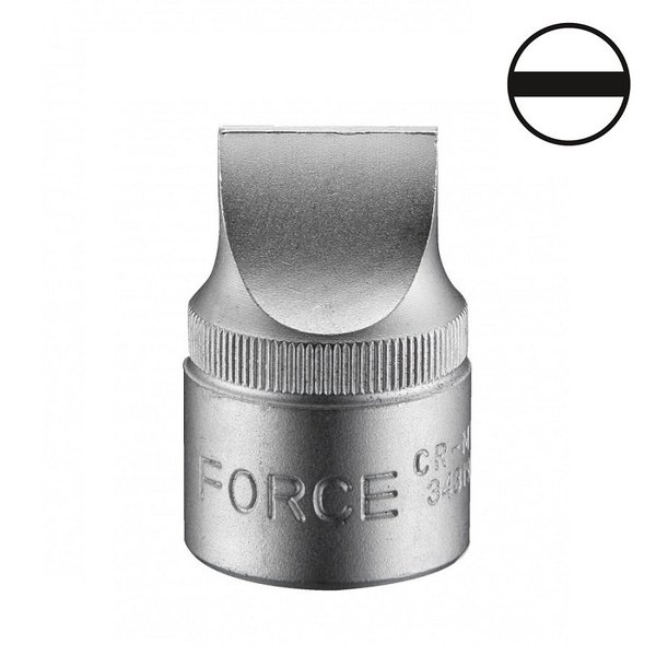Force 1/2" Slotted socket bit (one piece)
